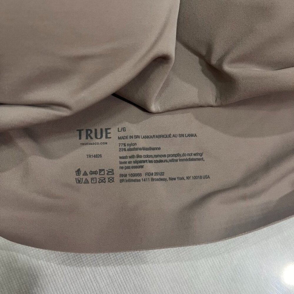 New L True & Co Wireless Comfort Bra Smooth Stretch Taupe - Picture 3 of 5